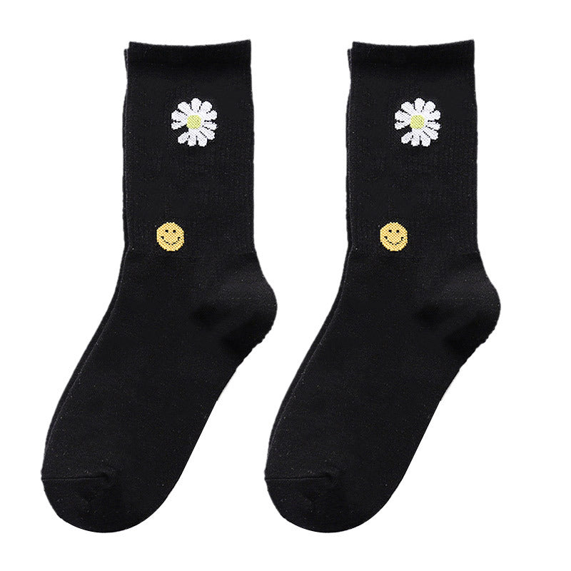 Daisy black socks