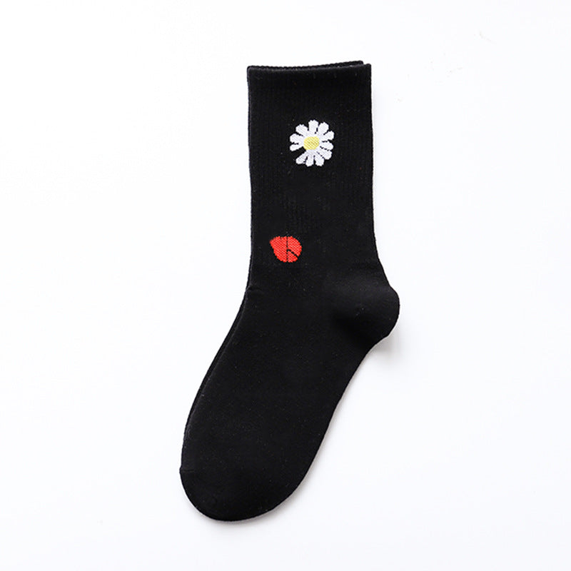 Daisy black socks