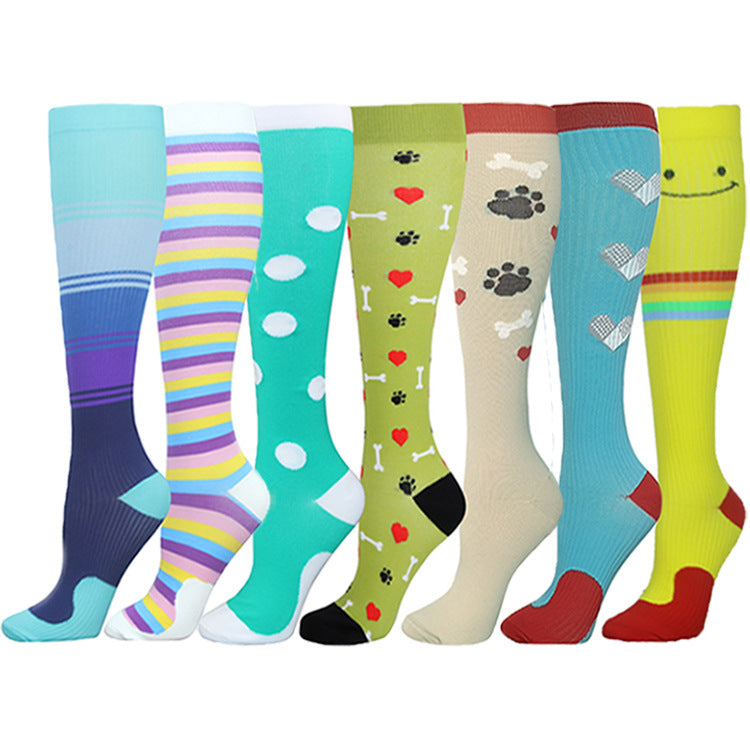 Outdoor Cycling Running Breathable Tube Socks Sports Compression Socks