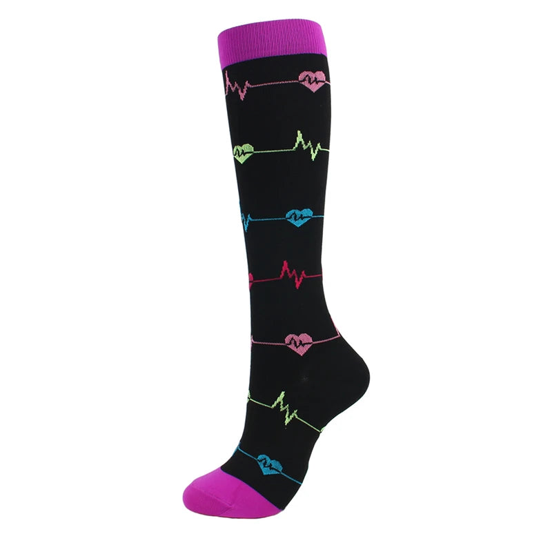 Compression Stockings Flying Pregnancy Swelling Sports Socks Men And Women Hiking Running Socks 20-30 MmHg