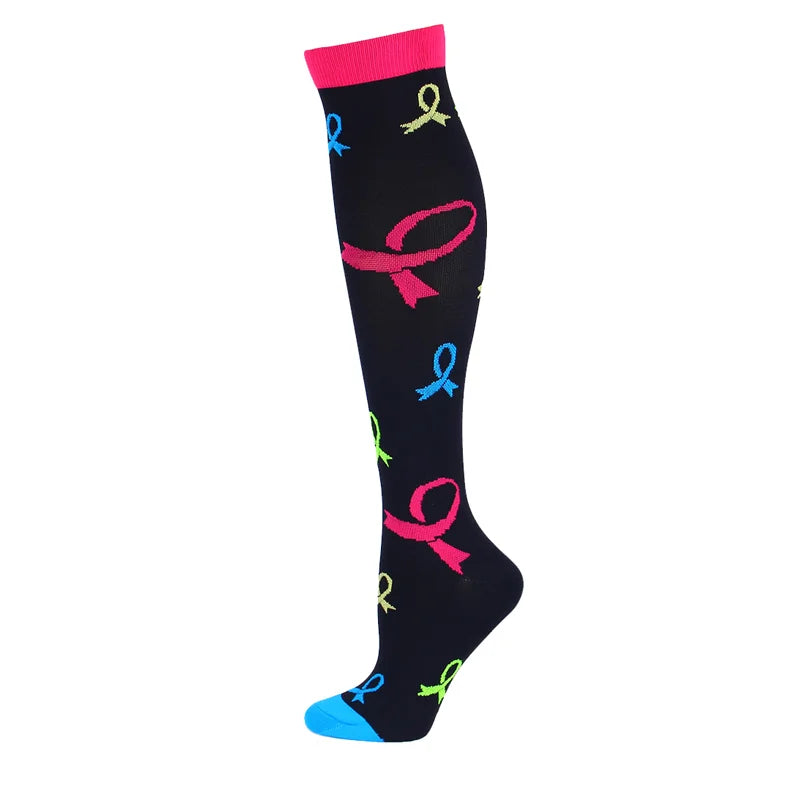 Compression Stockings Flying Pregnancy Swelling Sports Socks Men And Women Hiking Running Socks 20-30 MmHg