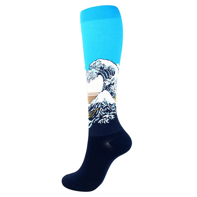 Compression Stockings Flying Pregnancy Swelling Sports Socks Men And Women Hiking Running Socks 20-30 MmHg