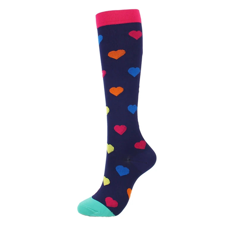 Compression Stockings Flying Pregnancy Swelling Sports Socks Men And Women Hiking Running Socks 20-30 MmHg