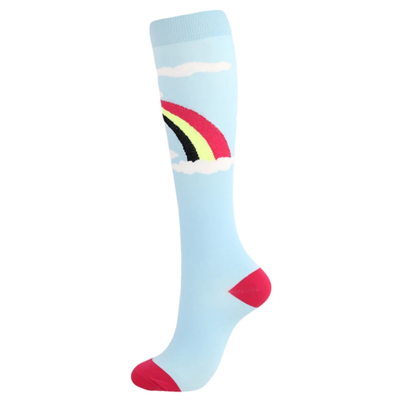 Compression Stockings Flying Pregnancy Swelling Sports Socks Men And Women Hiking Running Socks 20-30 MmHg