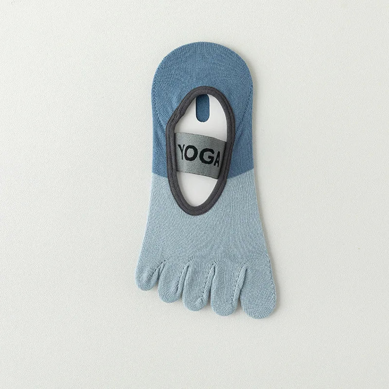 Cotton Yoga Socks For Women Professional Anti-Slip Sole Silicone Five Finger Sport Socks Bandage Sports Girls Ballet Dance Socks