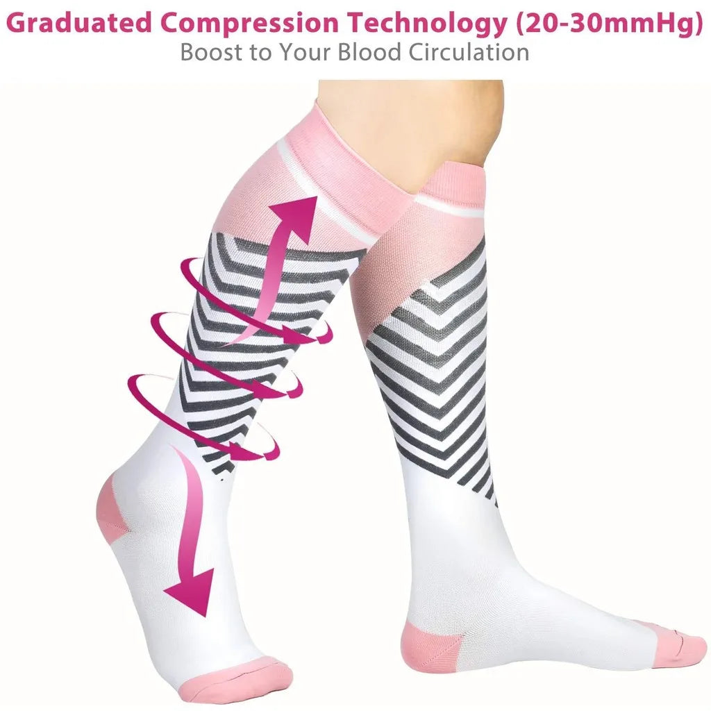 Compression Socks Women for Pregnant Edema Diabetes Varicose Veins Marathon Sports Nurse Socks