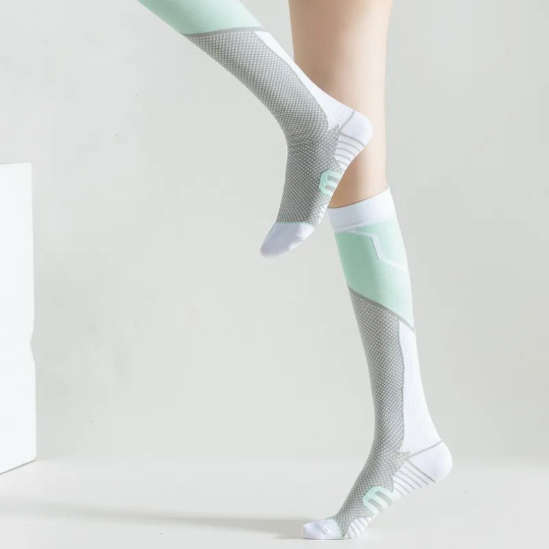 Compression Socks Pressure Calf Socks  Exercise Fitness Yoga Running Exercises Knee Ins Tide Hair Color Skipping Rope