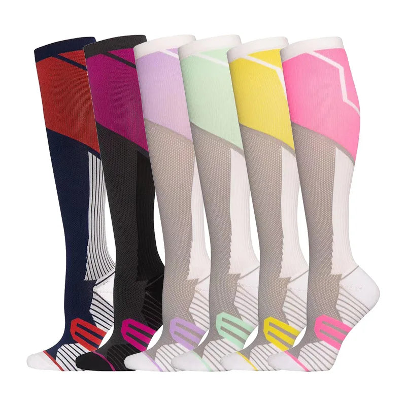 Compression Socks Pressure Calf Socks  Exercise Fitness Yoga Running Exercises Knee Ins Tide Hair Color Skipping Rope