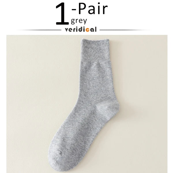 Business Man Short Socks Plus Large Size Cotton Solid Loose Preventing Varicose Veins Diabetes Soft Formal Crew Fluffy Socks