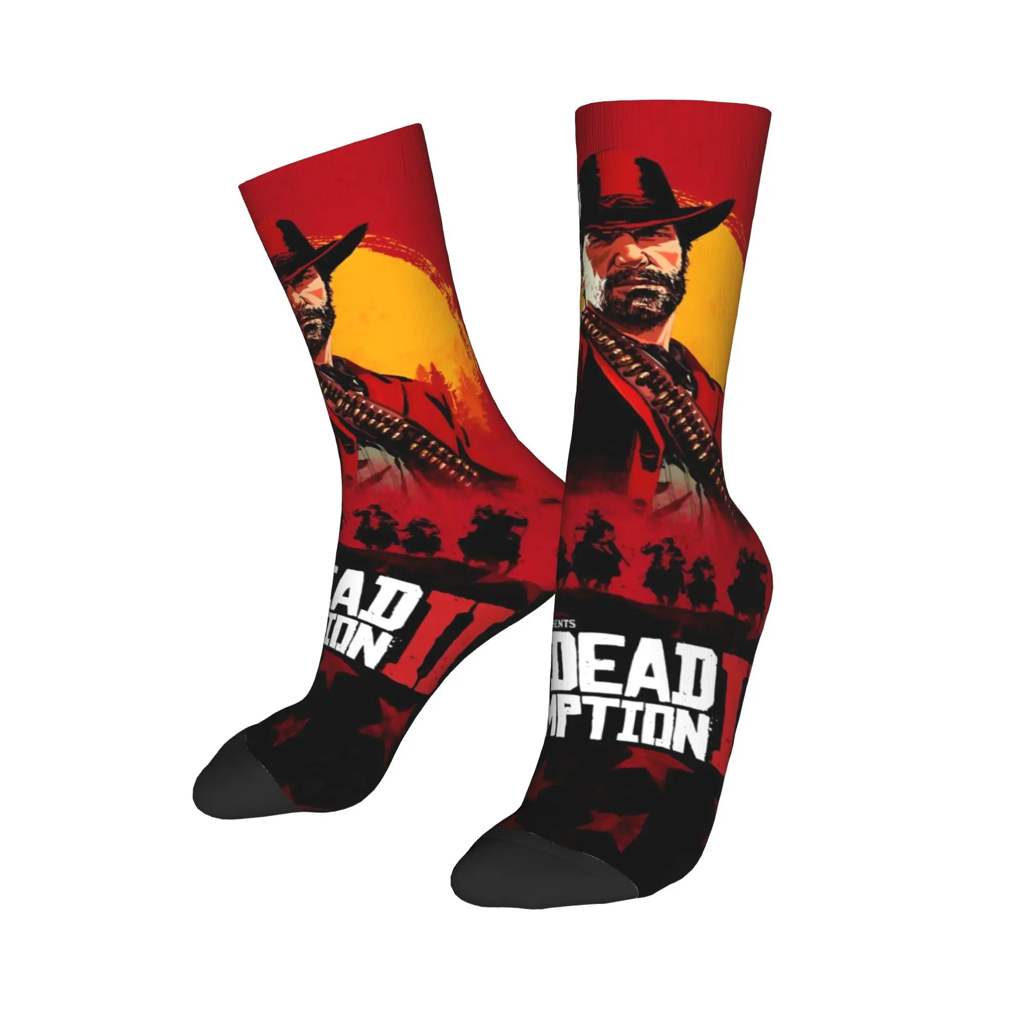 Red Dead Redemption 2  Stockings  Casual Socks Women Men Comfortable Socks Autumn Outdoor Sports Custom Anti Sweat Socks