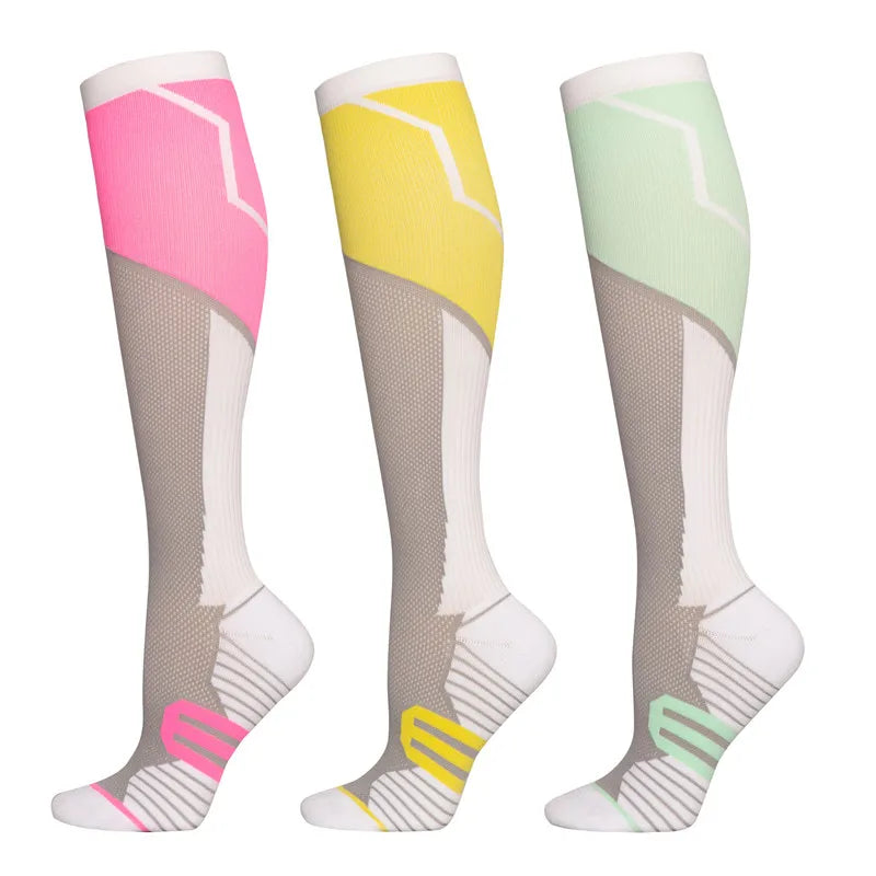 Compression Socks Pressure Calf Socks  Exercise Fitness Yoga Running Exercises Knee Ins Tide Hair Color Skipping Rope