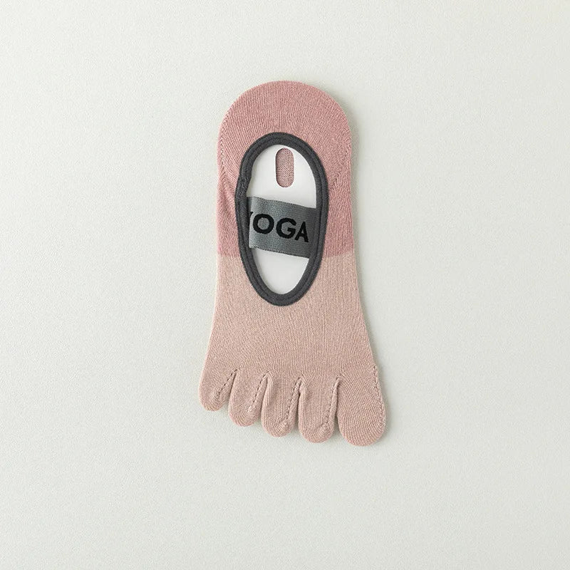 Cotton Yoga Socks For Women Professional Anti-Slip Sole Silicone Five Finger Sport Socks Bandage Sports Girls Ballet Dance Socks