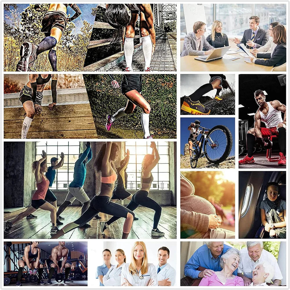 Compression Socks (1 Pairs) Knee High Compression Sock for Women & Men Stockings for Running, Cycling,Athletic Socks