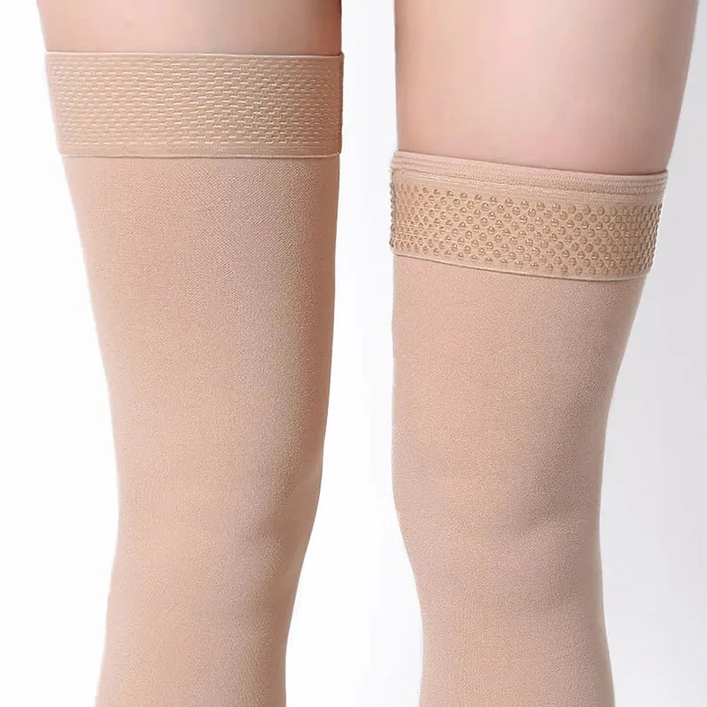 1Pair Thigh High Compression Socks,Firm Support 20-30 mmHg Gradient Compression Stockings with Silicone Band. for Varicose Veins