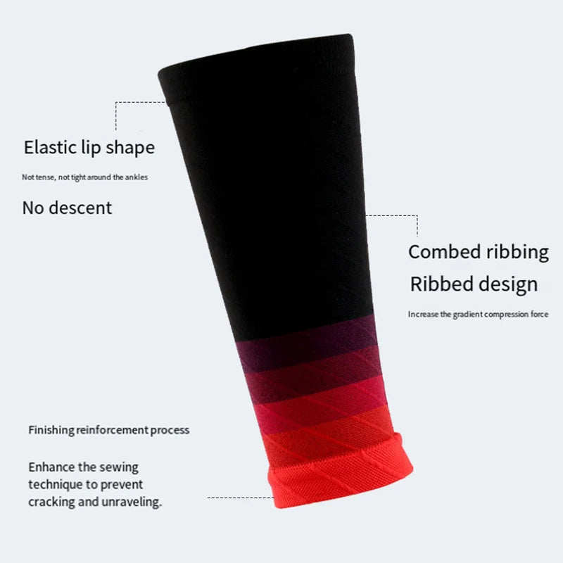 1pairs Compression Football Socks Cover, Compression Leg Warmers, Sweat Absorption Calf SocksMen's and women's sports leg covers