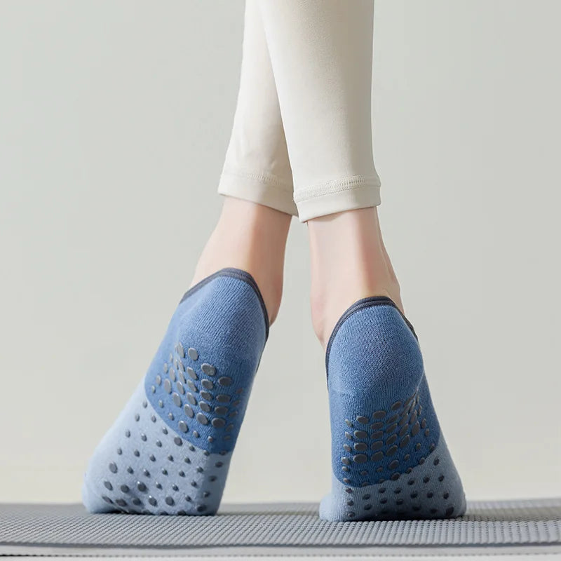 Cotton Yoga Socks For Women Professional Anti-Slip Sole Silicone Five Finger Sport Socks Bandage Sports Girls Ballet Dance Socks