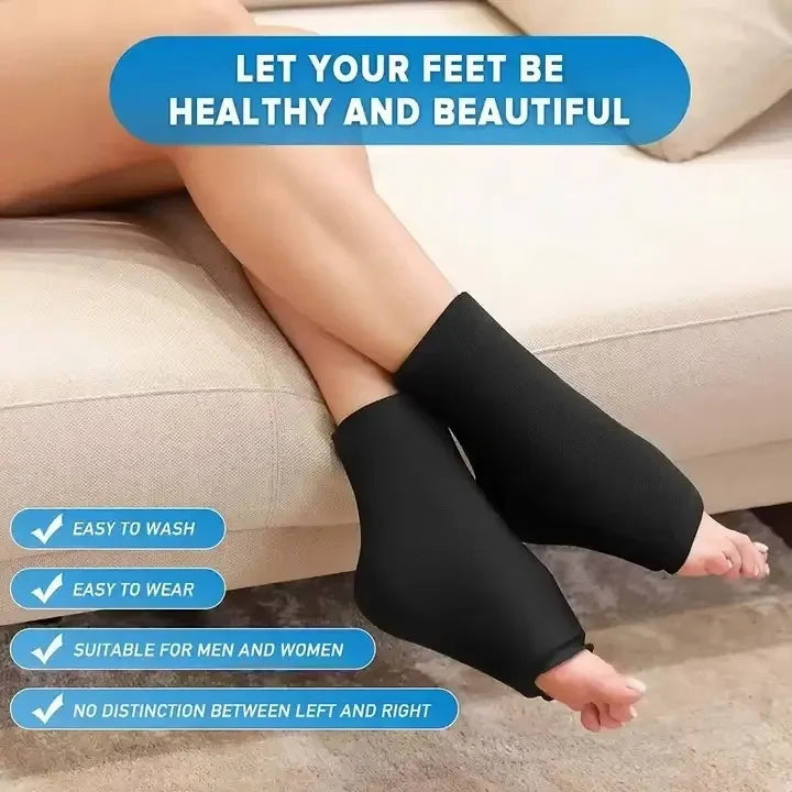 2024 Ankle Ice Pack Wrap for Swelling Reusable Ice Pack for Sprained Ankle Injuries Cold Therapy Sock Compression Sore Feet Heel