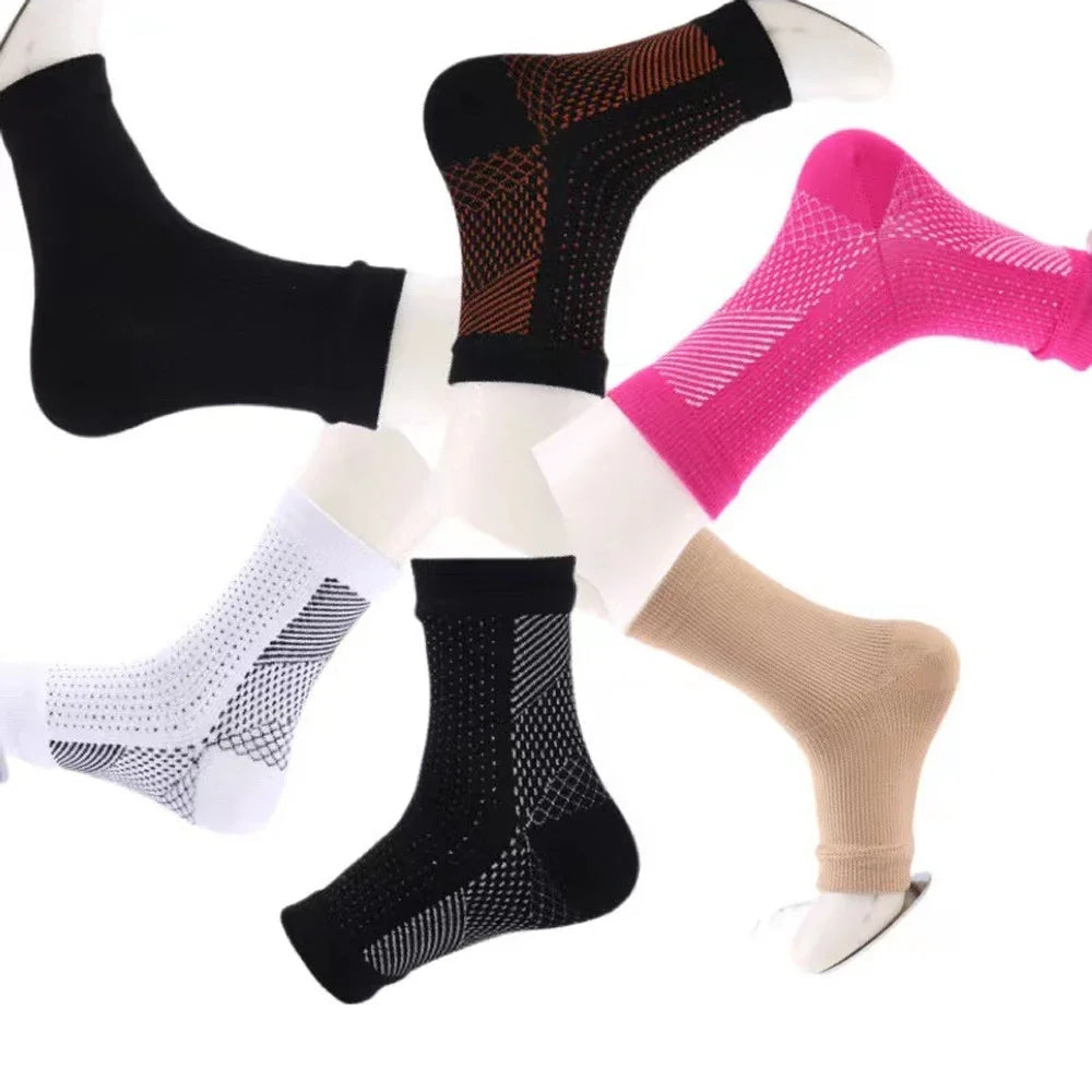 1Pair Neuropathy Socks Compression Ankle Brace Sleeve For Ankle Swelling,Plantar Fasciitis,Sprain,Neuropathy - Compression Socks