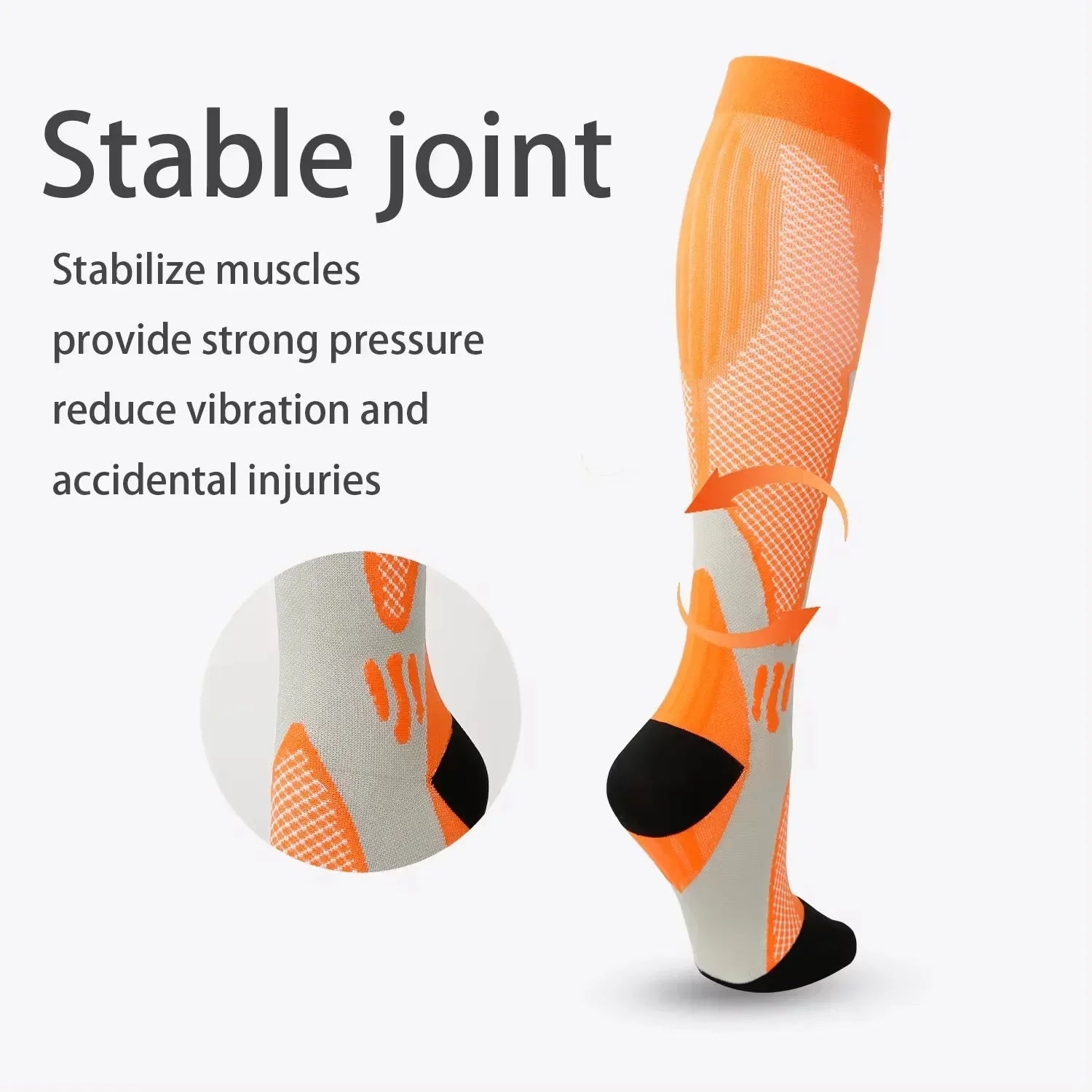 1PAIR Compression Socks Sports Socks Comfortable and Breathable Care Socks for Pregnancy Care Sports Football Socks