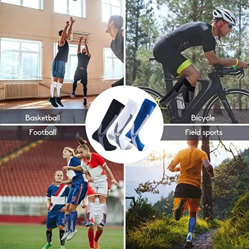 1PAIR Compression Socks Sports Socks Comfortable and Breathable Care Socks for Pregnancy Care Sports Football Socks