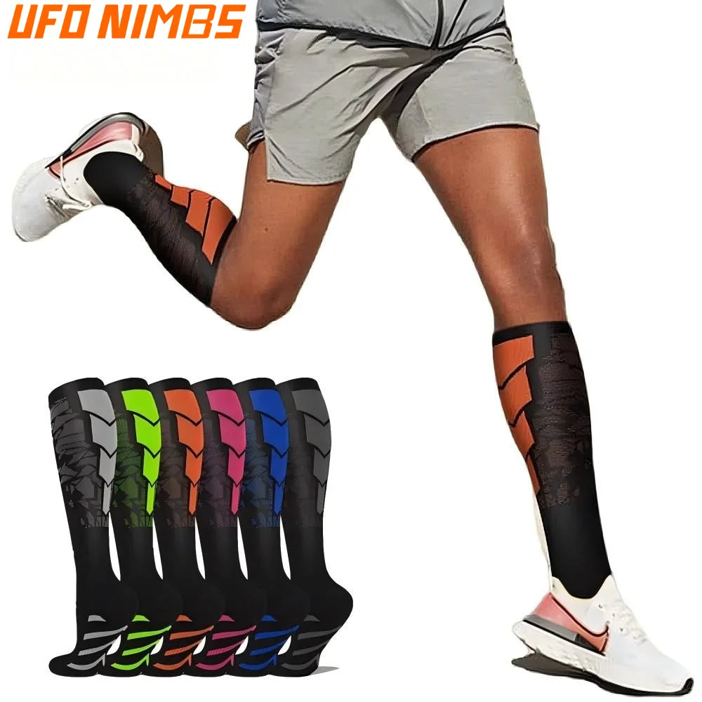 1 pair of sports compression socks for both men and women, warm for running, cycling and playing football