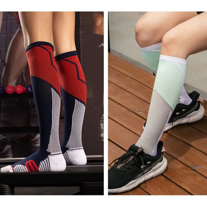 Compression Socks Pressure Calf Socks  Exercise Fitness Yoga Running Exercises Knee Ins Tide Hair Color Skipping Rope