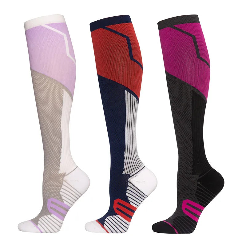 Compression Socks Pressure Calf Socks  Exercise Fitness Yoga Running Exercises Knee Ins Tide Hair Color Skipping Rope