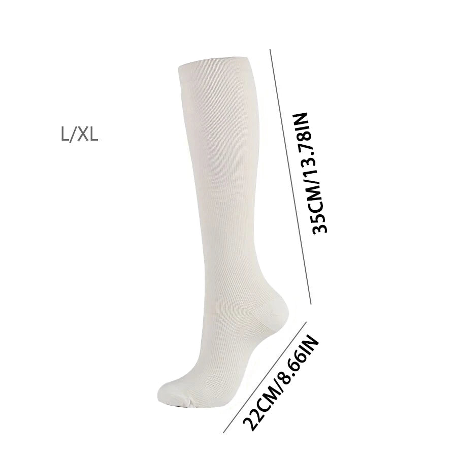 1 Pair Compression Socks For Men Women Medical Varicose Diabetes Elastic Socks Outdoor Sports Running Hiking Cycling Socks