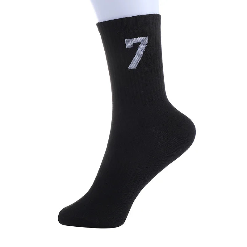 Cotton Socks 7 Fashion Unisex Male Comfort Sports Sock Spring Solid Color Casual Women Socks Number Sox 2026 New