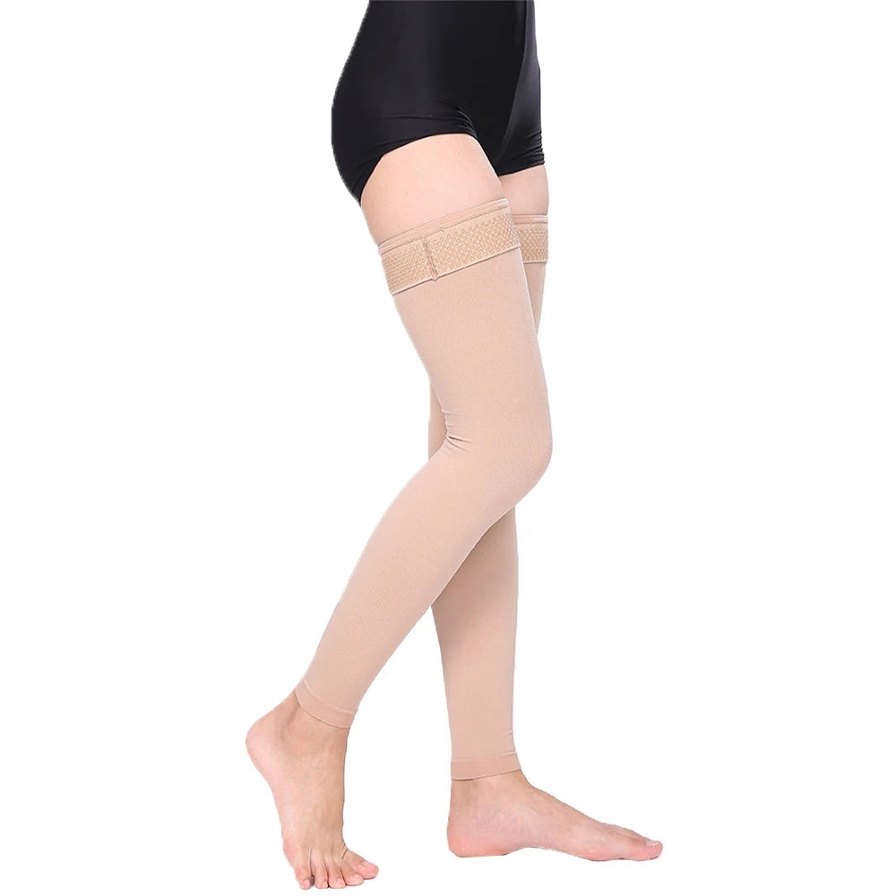 1Pairs 23-32mmHg Thigh High Compression Stockings, Thigh High Compression Socks for Women, Medical Compression Stockings for Swe