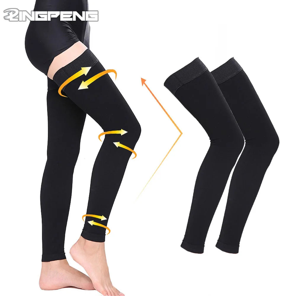 1Pairs 23-32mmHg Thigh High Compression Stockings, Thigh High Compression Socks for Women, Medical Compression Stockings for Swe