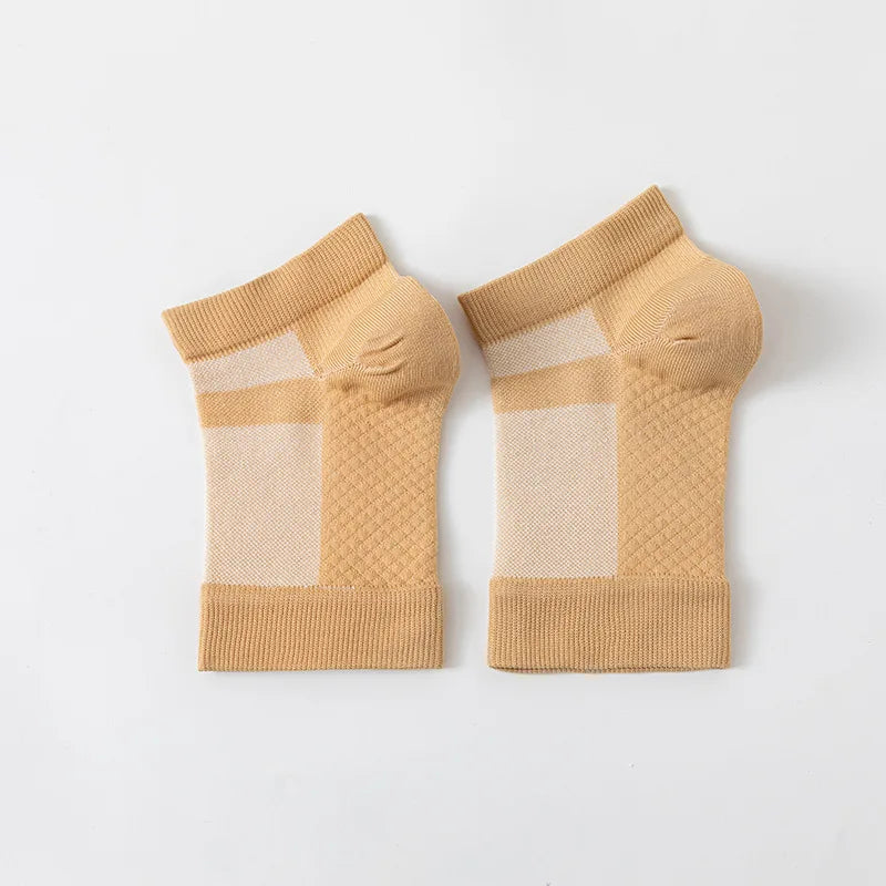 1Pair Foot Swelling Comfortable Ankle Brace Socks Soft Non-slip Compression Socks Protection Breathable Arch Support Yoga Socks