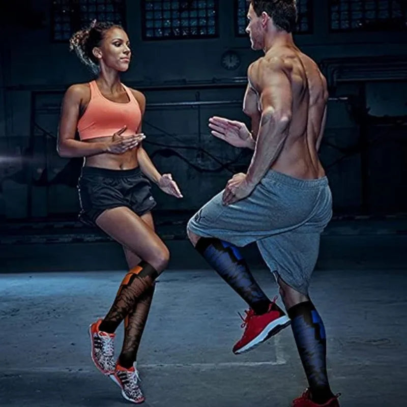 Compression Socks Running Sports Socks Medical Nursing 20-30mmhg for Flight Travel Pregnancy Edema Diabetes Varicose Veins Socks