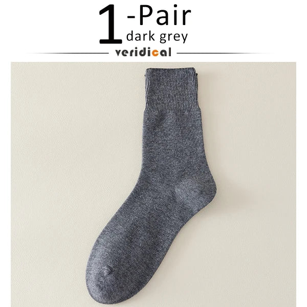 Business Man Short Socks Plus Large Size Cotton Solid Loose Preventing Varicose Veins Diabetes Soft Formal Crew Fluffy Socks