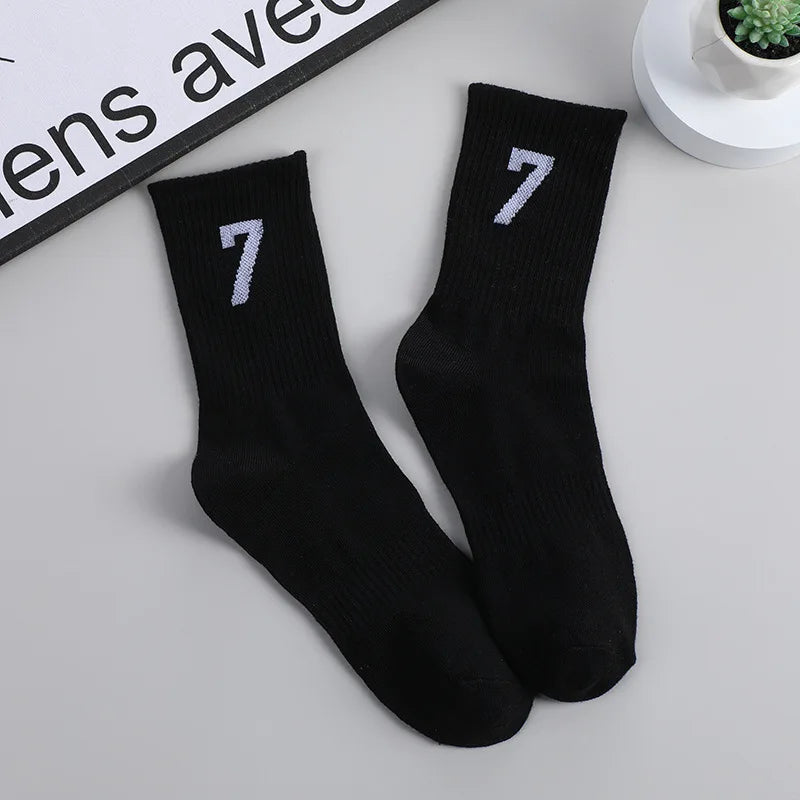 Cotton Socks 7 Fashion Unisex Male Comfort Sports Sock Spring Solid Color Casual Women Socks Number Sox 2026 New