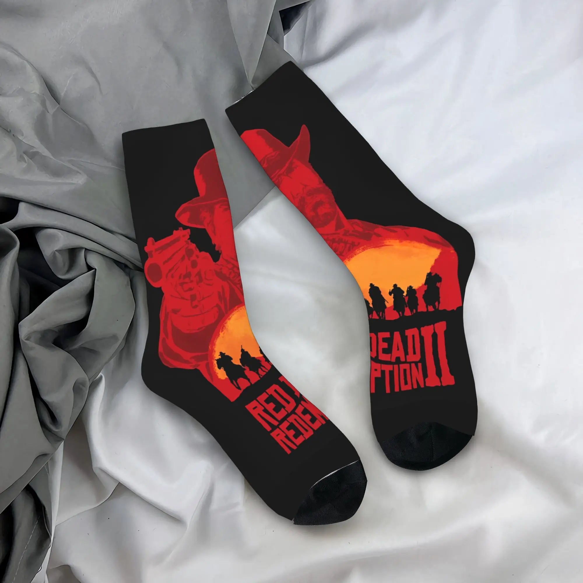 Red Dead Redemption 2  Stockings  Casual Socks Women Men Comfortable Socks Autumn Outdoor Sports Custom Anti Sweat Socks