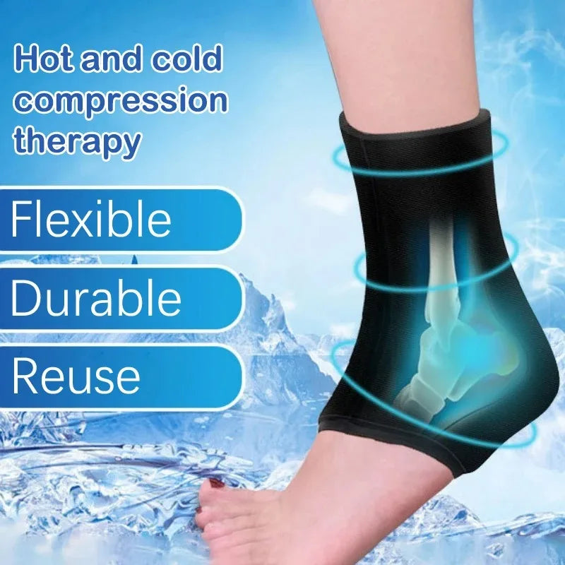 2024 Ankle Ice Pack Wrap for Swelling Reusable Ice Pack for Sprained Ankle Injuries Cold Therapy Sock Compression Sore Feet Heel