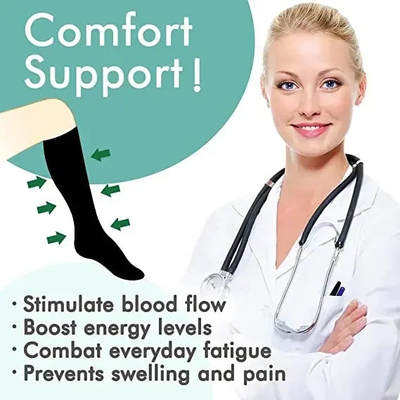1PAIR Compression Socks Sports Socks Comfortable and Breathable Care Socks for Pregnancy Care Sports Football Socks