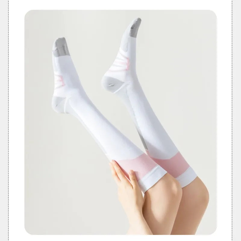 Compression Socks Pressure Calf Socks  Exercise Fitness Yoga Running Exercises Knee Ins Tide Hair Color Skipping Rope