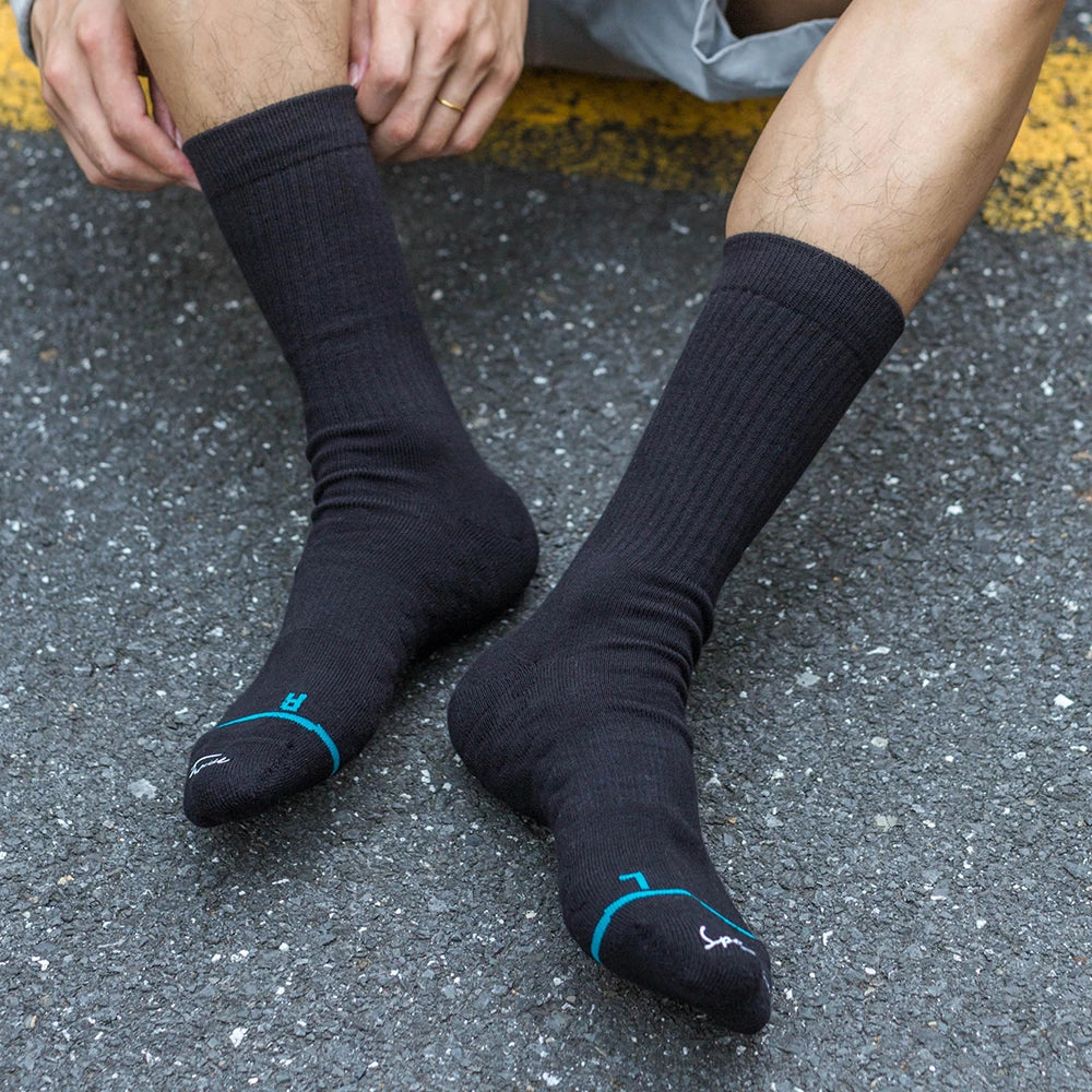 Medical Compression Socks for Men 10A AntibacterialCotton Blend Mid-Calf Socks Odour-Resistant and Moisture-Wicking