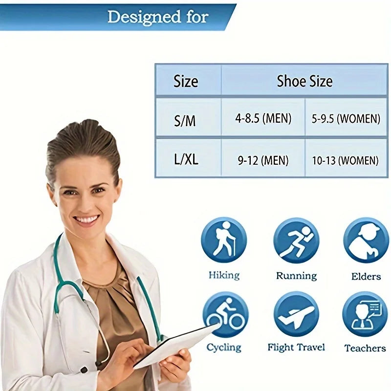 1pair Compression Socks for Men & Women Compression Socks for Running,Travel，Best Ankle Compression Socks for Foot