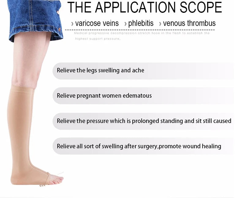 Compression Socks For Men's Sports Socks Running Golf Rugby Tight Fitting Varicose Veins Anti Fatigue Travel Women Nurse Doctor