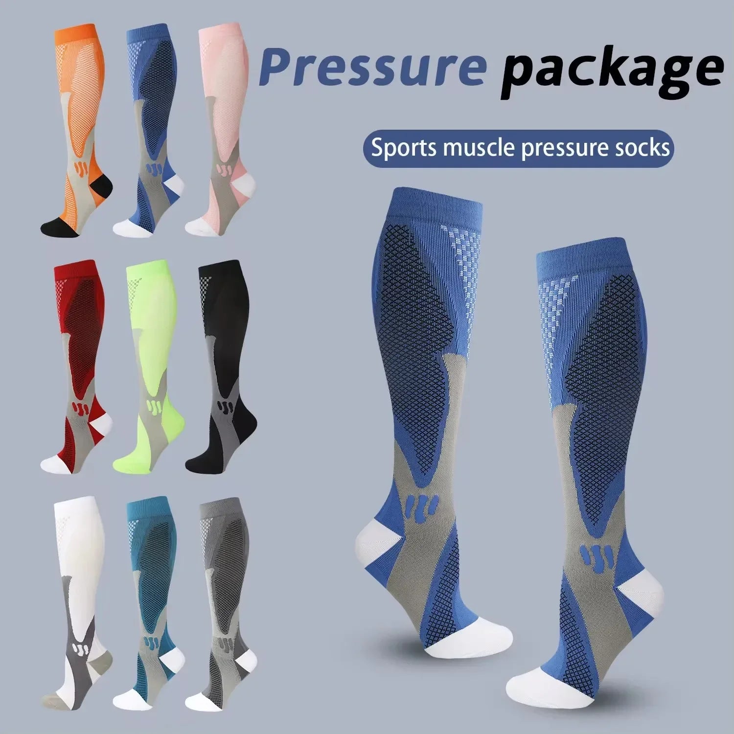 1PAIR Compression Socks Sports Socks Comfortable and Breathable Care Socks for Pregnancy Care Sports Football Socks