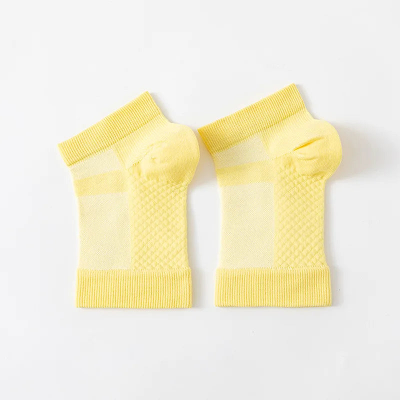 1Pair Foot Swelling Comfortable Ankle Brace Socks Soft Non-slip Compression Socks Protection Breathable Arch Support Yoga Socks