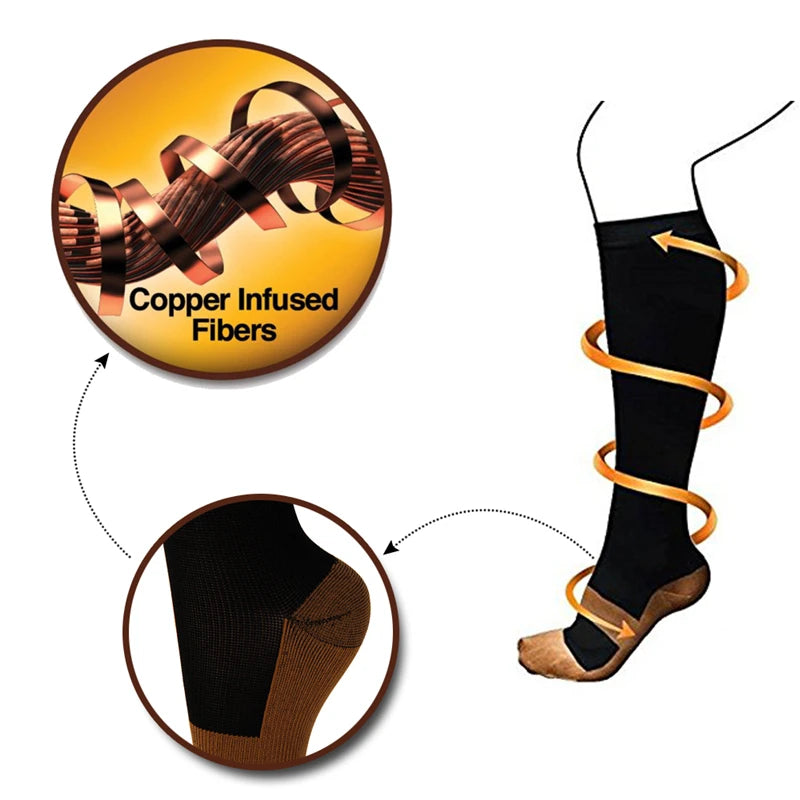 Compression Stockings Flying Pregnancy Swelling Sports Socks Men And Women Hiking Running Socks 20-30 MmHg