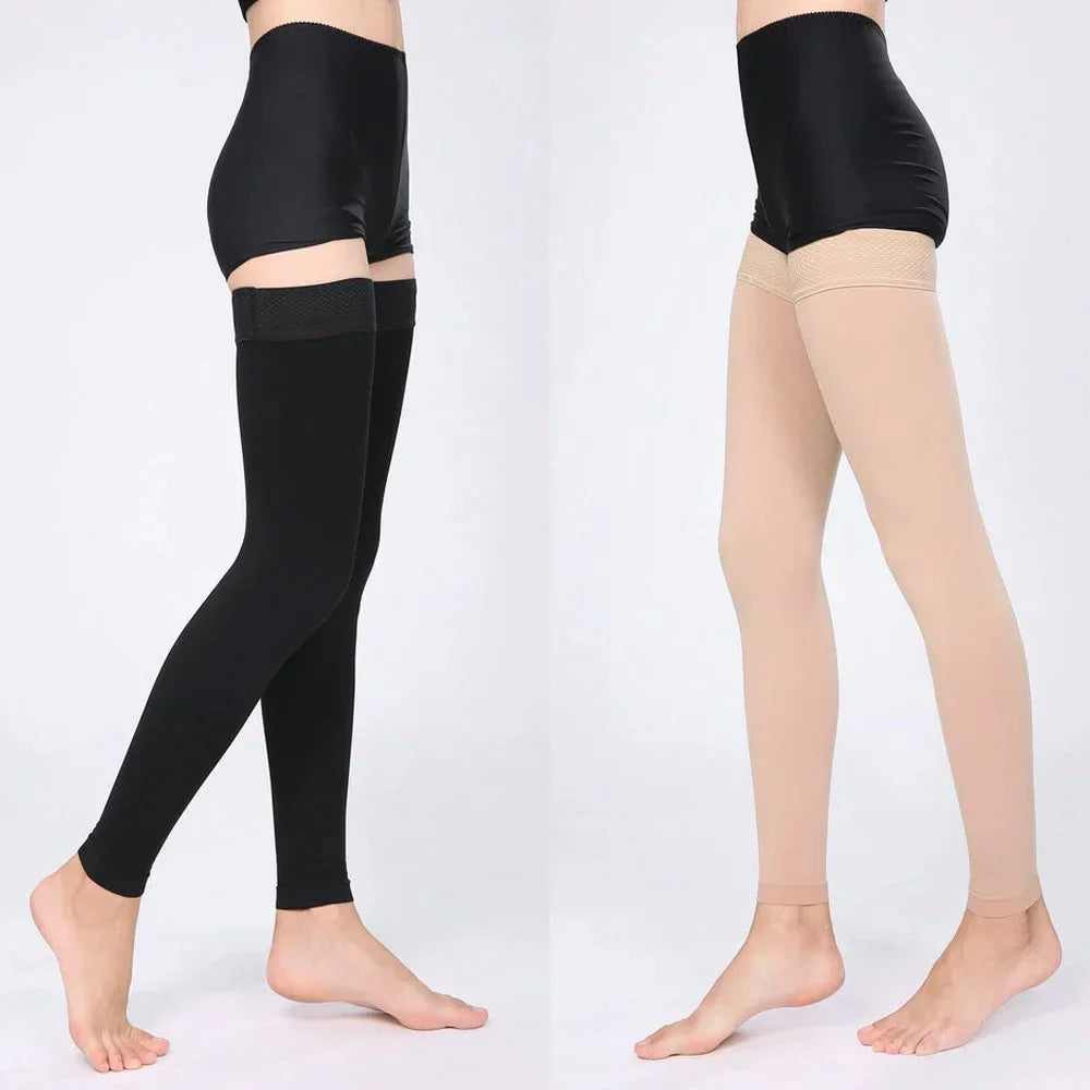1Pairs 23-32mmHg Thigh High Compression Stockings, Thigh High Compression Socks for Women, Medical Compression Stockings for Swe