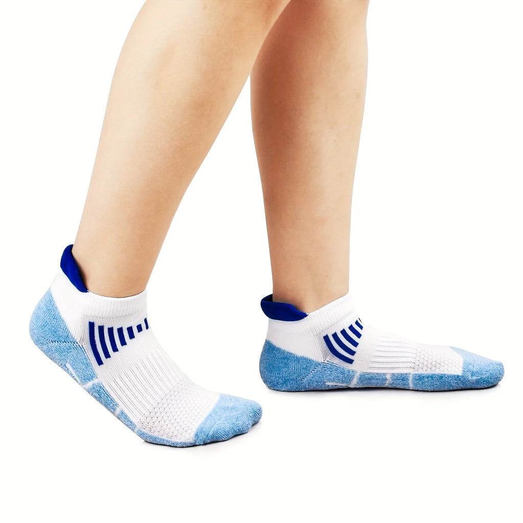 6 pairs of women's compression sports socks, made of breathable and moisture absorbing fabric, suitable for running and cycling