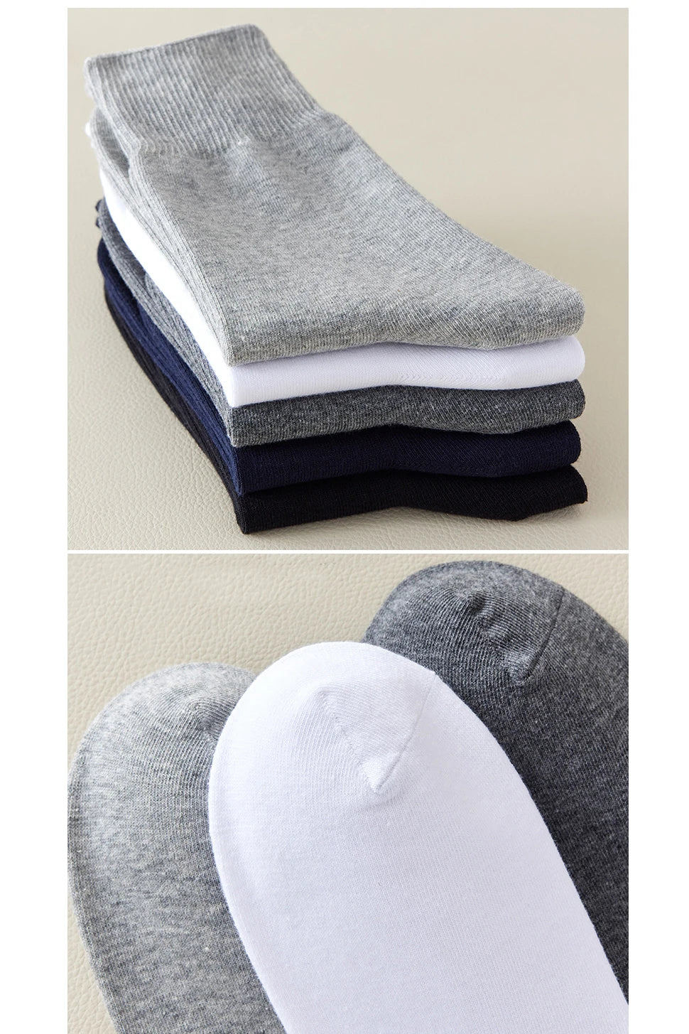 Business Man Short Socks Plus Large Size Cotton Solid Loose Preventing Varicose Veins Diabetes Soft Formal Crew Fluffy Socks