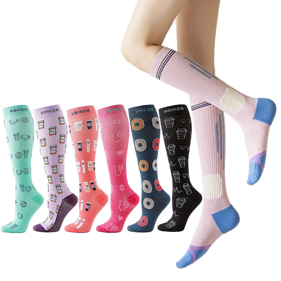 Compression Yoga Socks for Men Women Non Slip Socks for Exercise Training