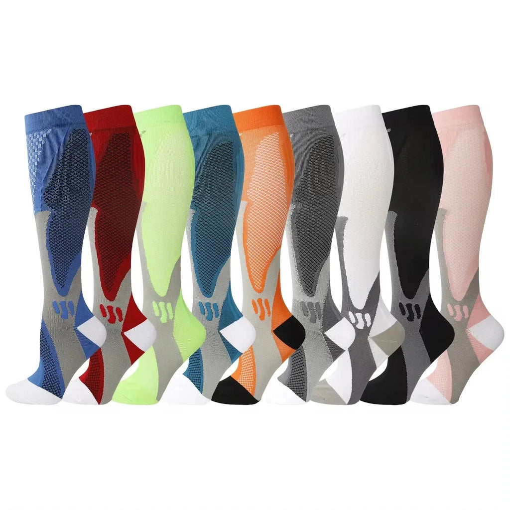 1PAIR Compression Socks Sports Socks Comfortable and Breathable Care Socks for Pregnancy Care Sports Football Socks